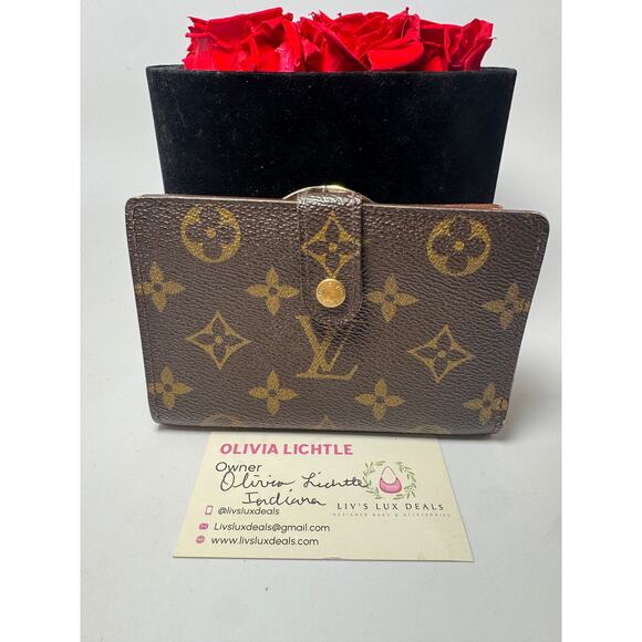 Louis Vuitton French Purse Kiss Lock Monogram Wallet - Picture 1 of 12